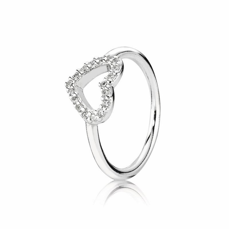 Pandora Be My Valentine Statement Ring - Sterling Silver/Cubic Zirconia/Enamel - Canada | CO1743NG